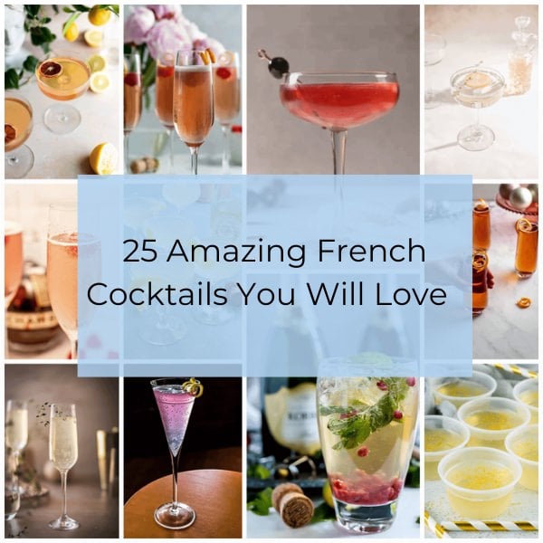 french cocktails collage