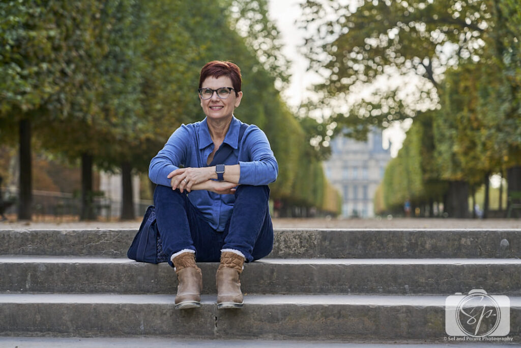 Andi in the Tuileries Garden in Paris France