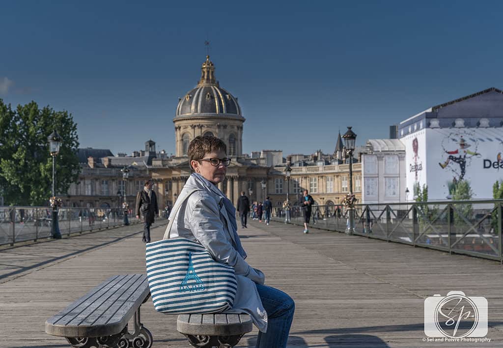Andi Resting on Paris Bench