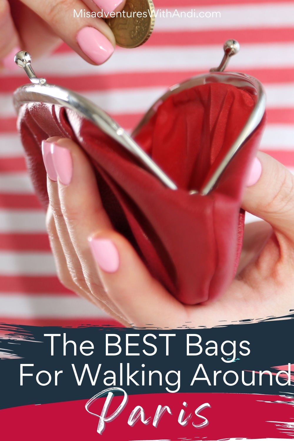 The Best Bags for Walking Around Paris female hand putting coin in coin purse