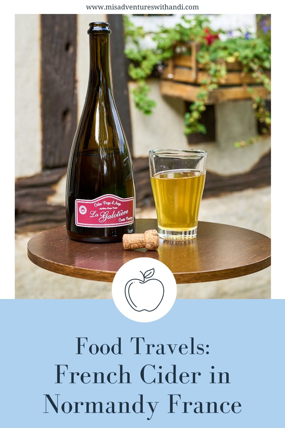 French Cider in Normandy glass of French Cider and apples