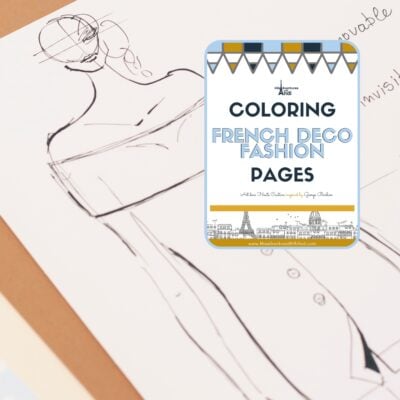 French Deco Fashion Coloring Pages
