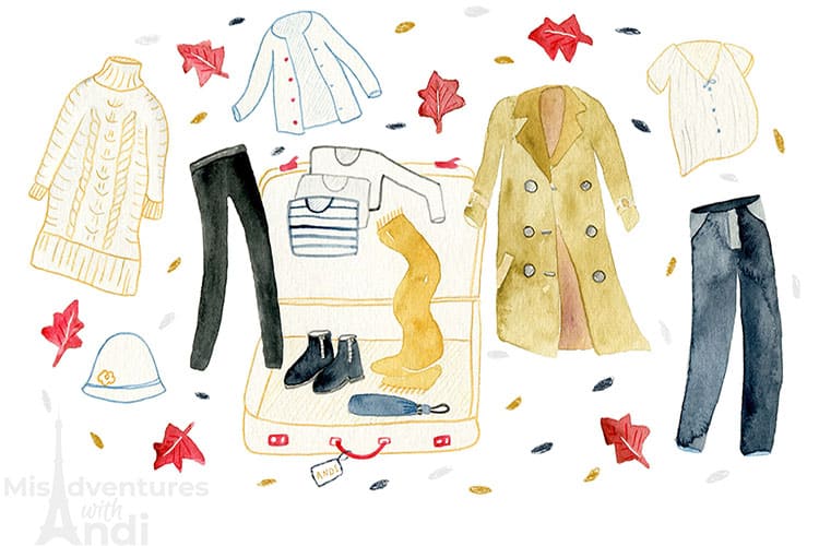 Packing for Paris in the Fall Autumn Blog
