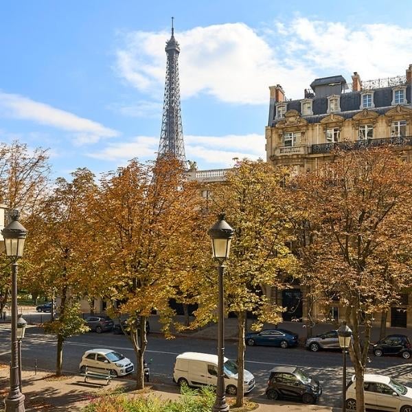 View of Eiffel Tower from the 16th arrondissement