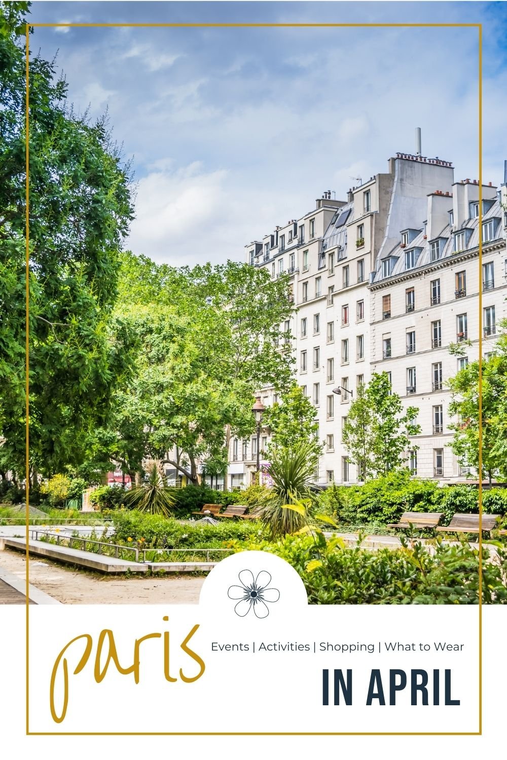 Paris in April paris gardens with building