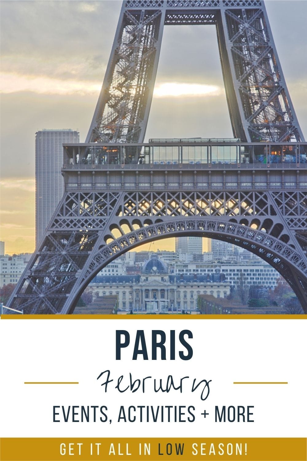 Paris in February eiffel tower in the winter