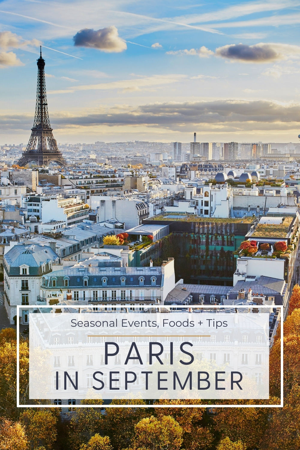 September in Paris paris scene with eiffel tower