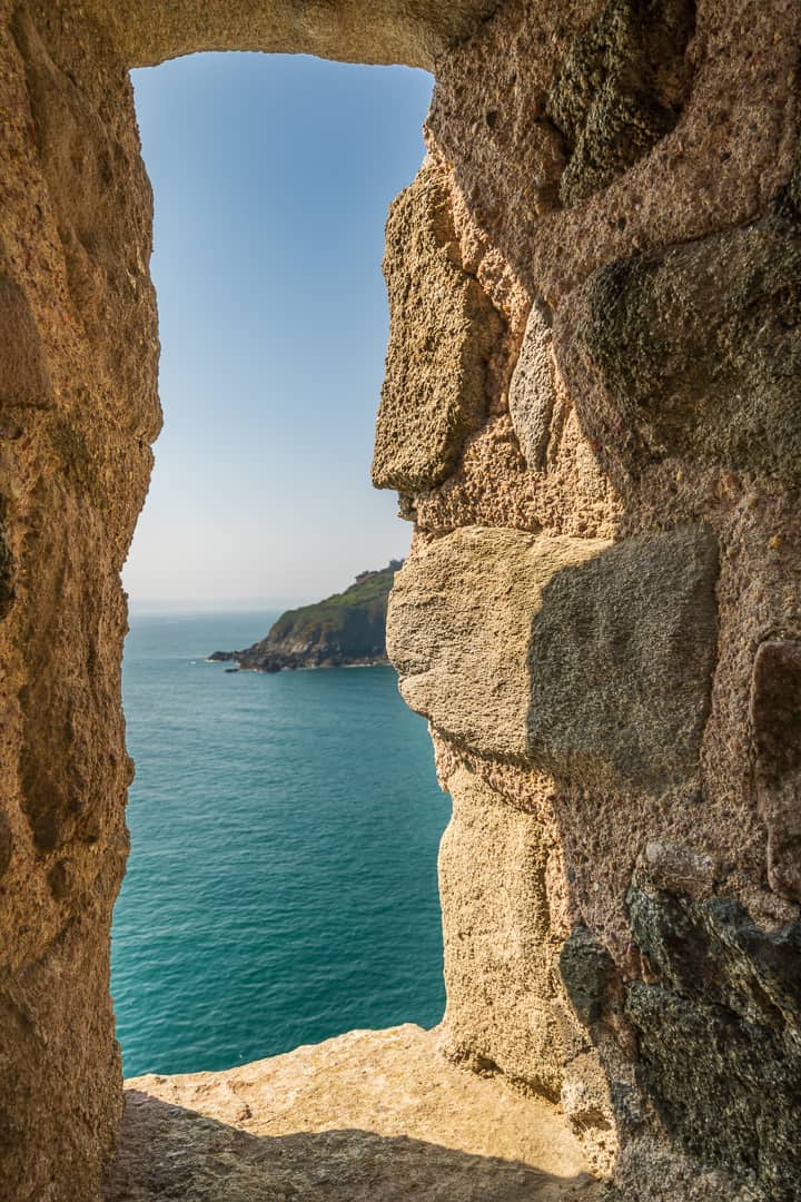 The view out to see form Fort La Latte Brittany France