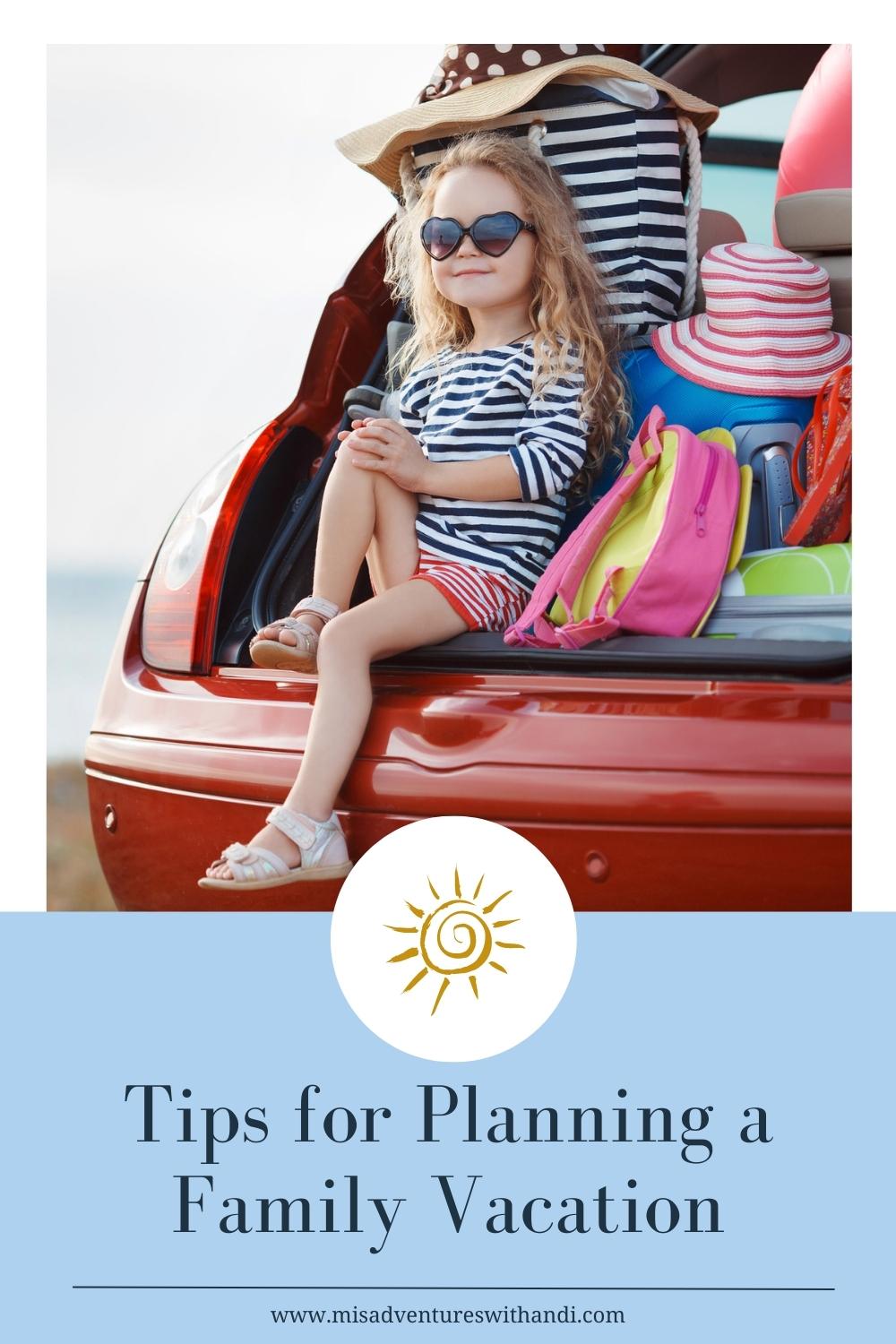 Tips for Planning a Family Vacation girl sitting in back of car