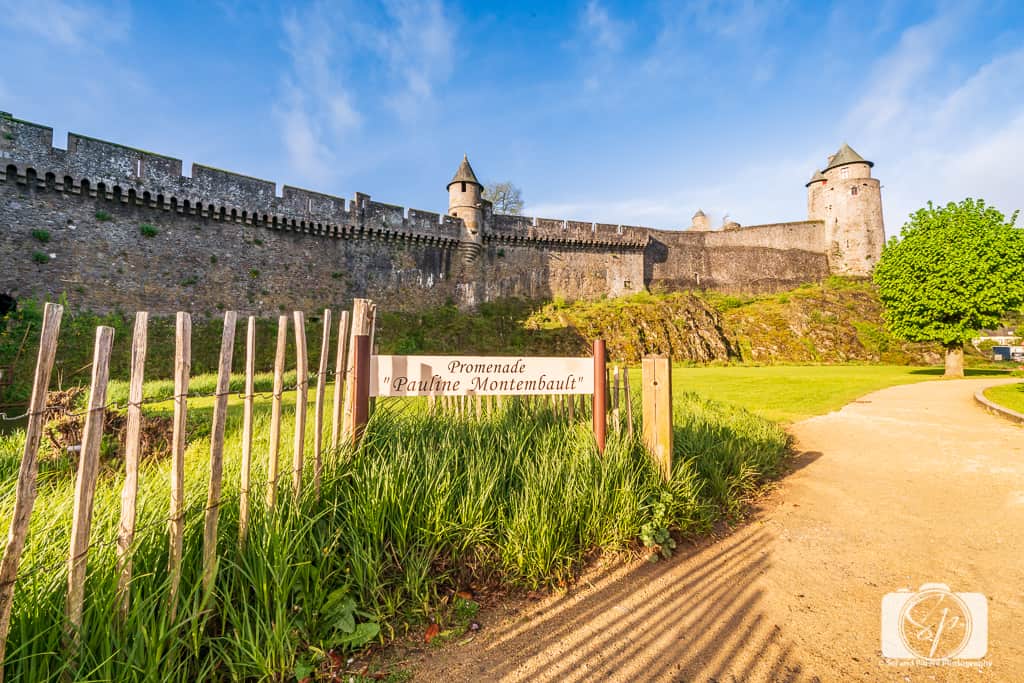 Walking path around the Chateau de Fougeres - Fougeres France