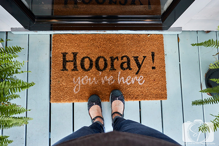 Welcome mat at the Inn on Turner in Beaufort North Carolina